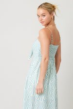 Kaylie Shell Print Front Tie Maxi Dress