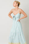 Kaylie Shell Print Front Tie Maxi Dress
