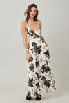 Ivy Printed Backless Maxi Dress - Bone/Black/Gray - RESTOCKING ETA 12/3/25 - PREORDER