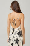 Ivy Printed Backless Maxi Dress - Bone/Black/Gray - RESTOCKING ETA 12/3/25 - PREORDER