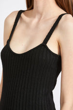 Aisha Knit Bodycon Maxi Dress - Black