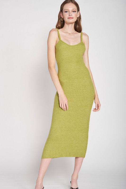 Aisha Knit Bodycon Maxi Dress - Green Aisha Knit Bodycon Maxi Dress - Green