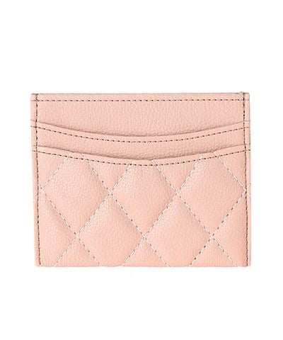 Cailin Quilted Credit Card Holder - Pink