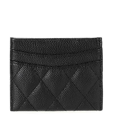 Cailin Quilted Credit Card Holder - Black