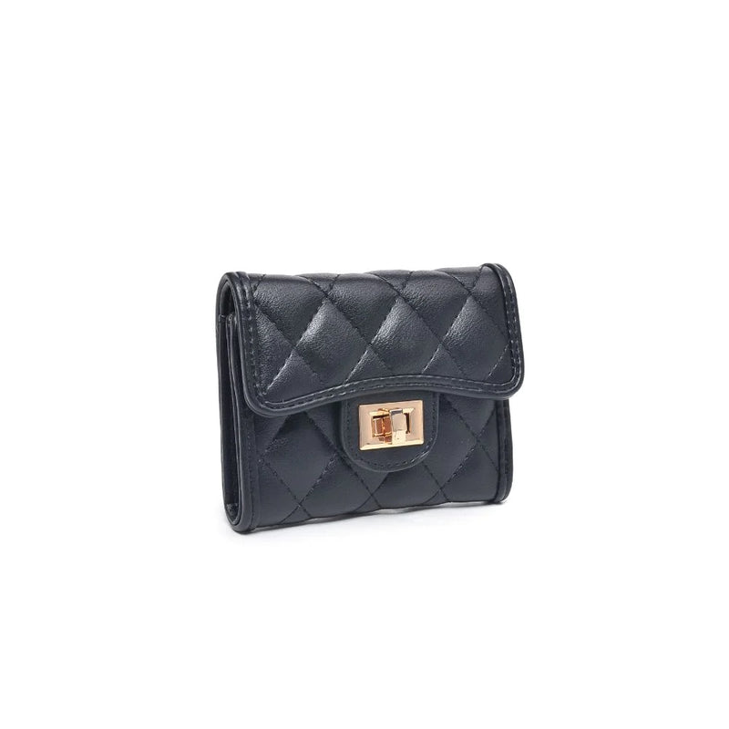 Phila Quilted Wallet - Black