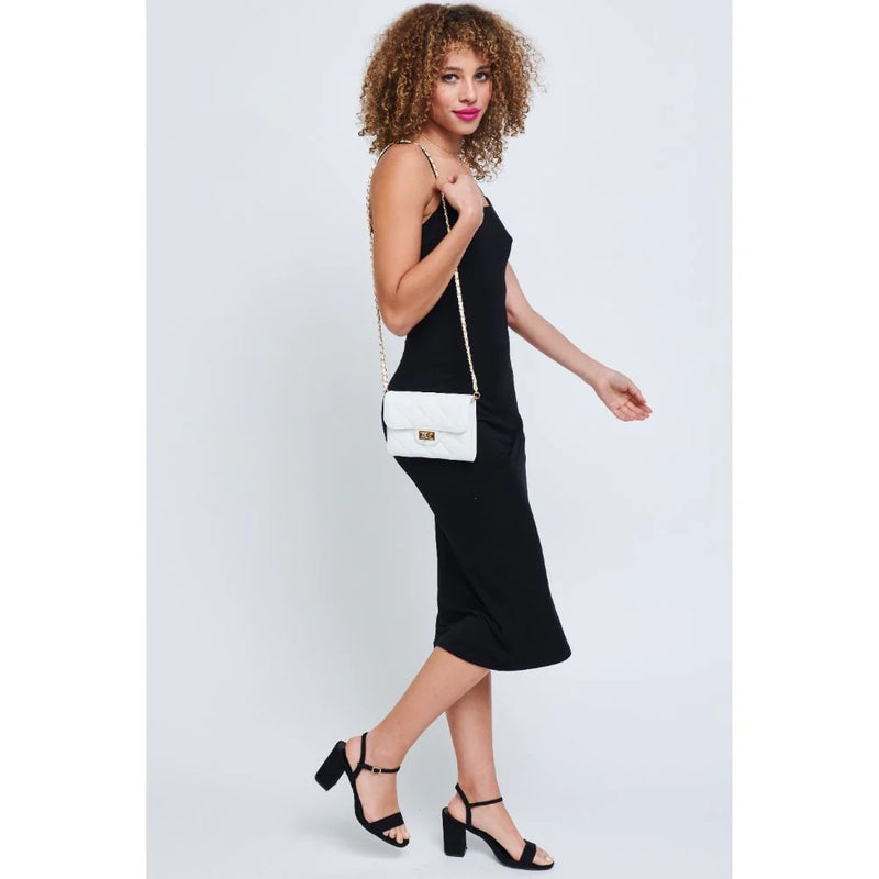 Selia Quilted Crossbody Handbag - Black