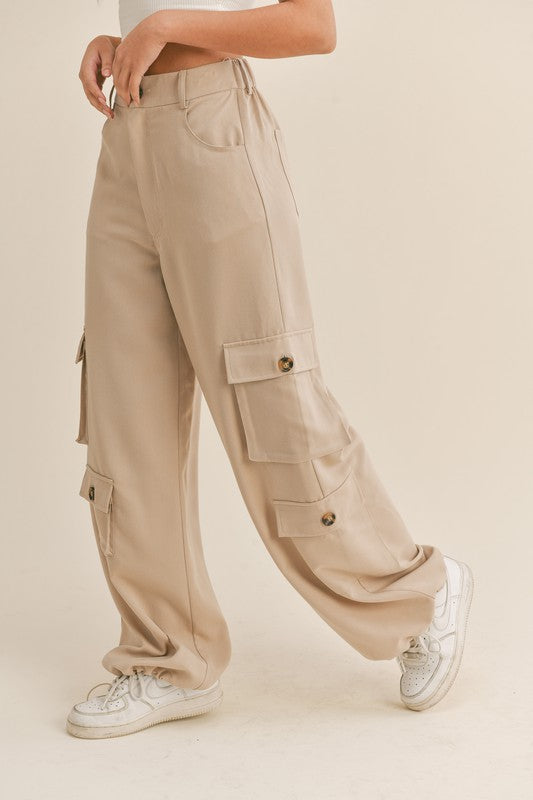 Wide leg cargo trousers | PrettyLittleThing IE