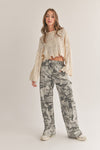 Silvana Camo Cargo Wide Leg Pants