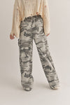 Silvana Camo Cargo Wide Leg Pants
