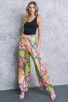 Kathy Off The Shoulder Print Top And Wide Leg Pants