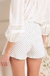 Cadet Polka Dot Ruffle Hem Skort