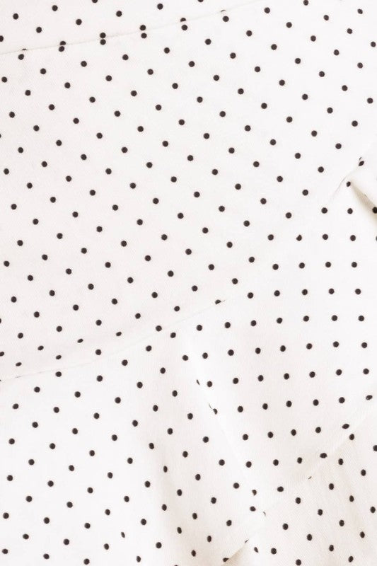 Cadet Polka Dot Ruffle Hem Skort