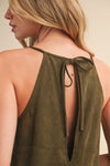 Jessalyn Suede Keyhole Romper