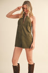 Jessalyn Suede Keyhole Romper