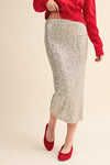 Adara Sequin Pencil Maxi Skirt
