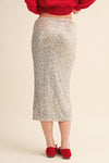 Adara Sequin Pencil Maxi Skirt