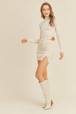 Khalsa Rib Knit Long Sleeve Top & Mini Skirt Set