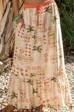 Mirelle Summer Print Halter Top & Maxi Skirt Set