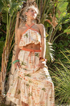 Mirelle Summer Print Halter Top & Maxi Skirt Set