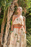 Mirelle Summer Print Halter Top & Maxi Skirt Set