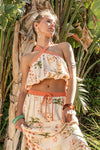 Mirelle Summer Print Halter Top & Maxi Skirt Set