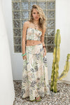 Yesenia Printed Smocked Top & Maxi Skirt Set