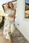 Yesenia Printed Smocked Top & Maxi Skirt Set