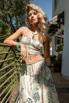 Yesenia Printed Smocked Top & Maxi Skirt Set