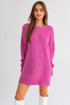 Elizabeth Crew Neck Long Sleeve Mini Dress