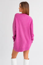 Elizabeth Crew Neck Long Sleeve Mini Dress