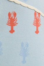 Ellize Knit Lobster Print Sweater Midi Dress