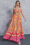 Claire Paisley Cut Out Maxi Dress