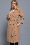 Livia Belted Trench Coat - Black