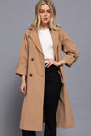Livia Belted Trench Coat - Black