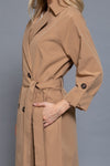 Livia Belted Trench Coat - Black