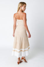 Lorell Knit Midi Dress - Tan/Ivory