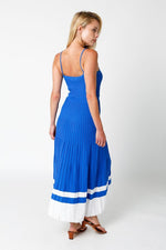Lorell Knit Midi Dress - Blue/White