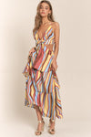Alona Striped Cutout Maxi Dress