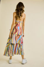 Alona Striped Cutout Maxi Dress
