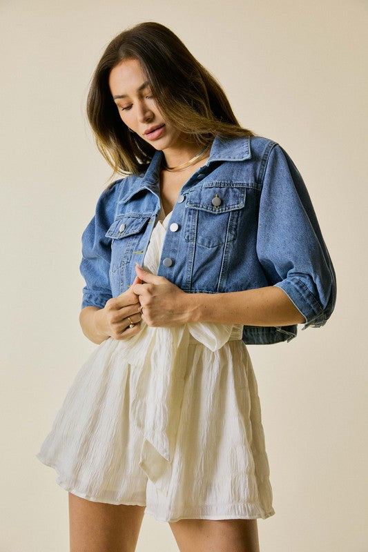 Franceen Mid Sleeve Mini Jacket