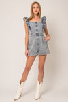 Myla Ruffle Denim Romper