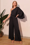 Rosalia Silky One Shoulder Jumpsuit