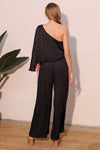 Rosalia Silky One Shoulder Jumpsuit