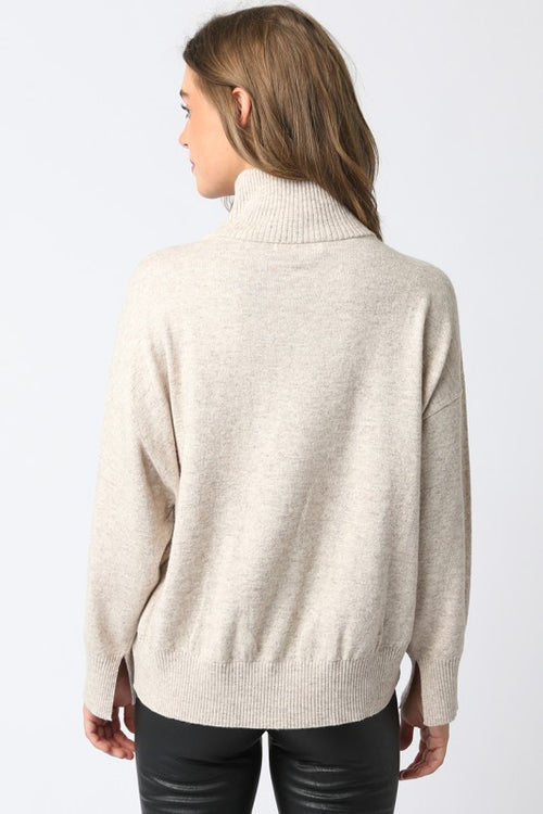 Alexa Mock Neck Long Sleeve Sweater Top