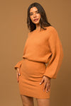 Brigitta Sweater Mini Dress - Apricot