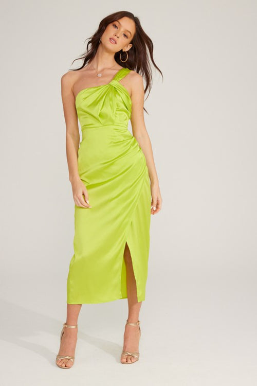 Chasity One Shoulder Midi Dress