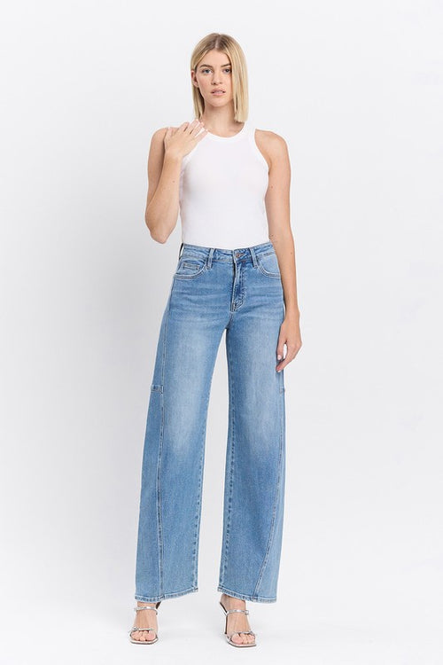 Brenda High Rise Wide Barrel Jeans