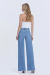 Melody High Rise Frayed Hem Wide Leg Jeans