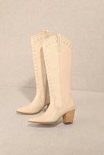 Dally Knee High Stitch Detail Cowboy Boot