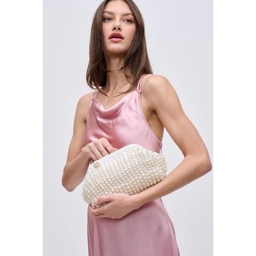 Pearla Beaded Clutch Handbag